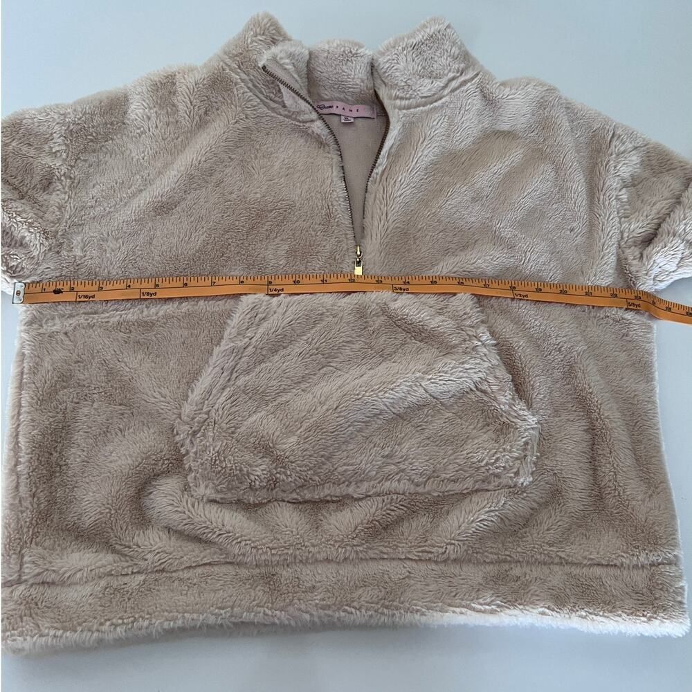 Crave Fame Beige Half Zip Pull Over Comfy Sweater- XL - Picture 6 of 7
